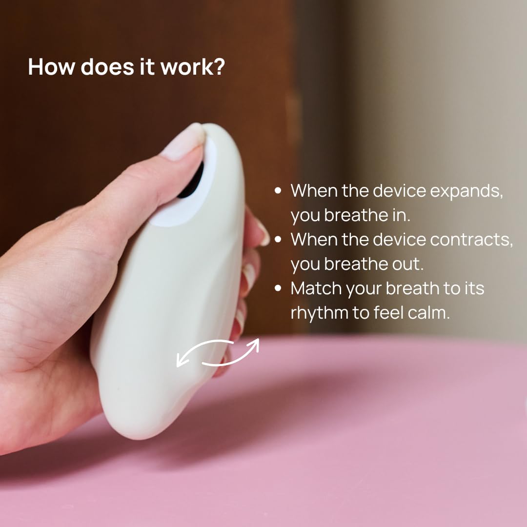 Moonbird relaxation tool releasing daily stress with guided breath.