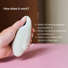 Moonbird relaxation tool releasing daily stress with guided breath.
