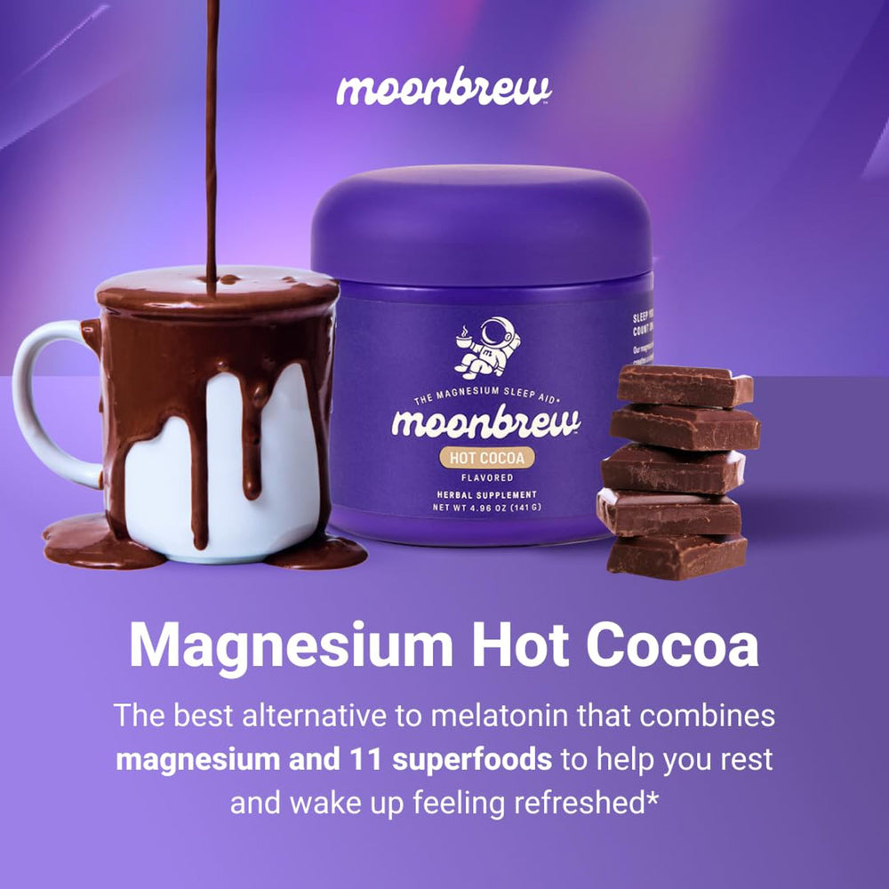 MoonBrew hot chocolate mug with prepared cocoa ready to enjoy.