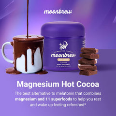 MoonBrew hot chocolate mug with prepared cocoa ready to enjoy.