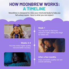 MoonBrew-nighttime-bedroom-scene on a nightstand suggests a peaceful sleep routine.