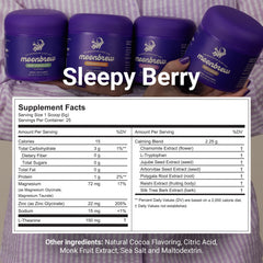 MoonBrew Nighttime Sleepy Berry pour in glass signaling a soothing bedtime routine