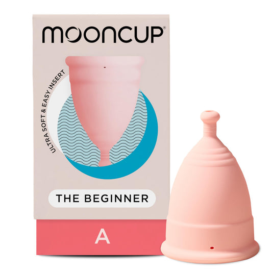 Mooncup beginner-insertion ease with ultra-soft silicone for comfortable use