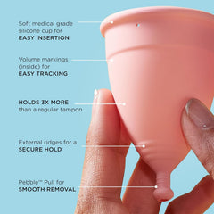 Mooncup reusable leak-proof design for heavy flow days