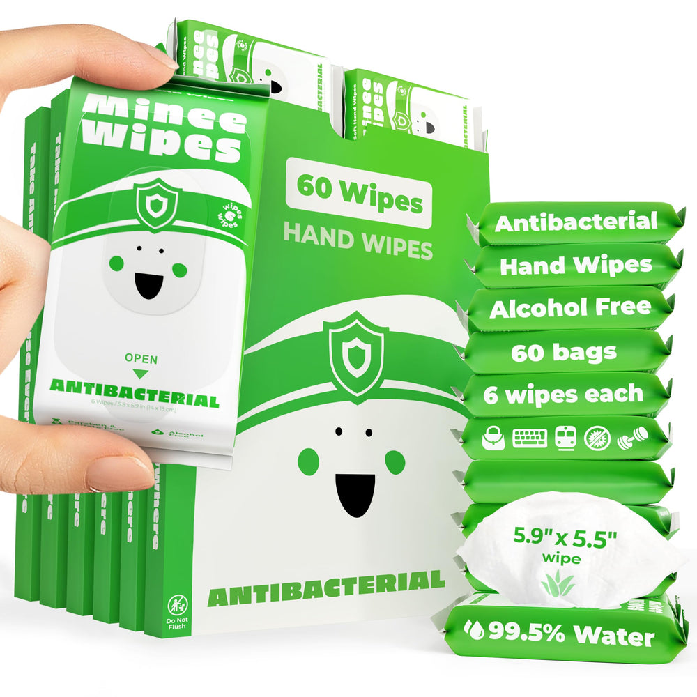 Moonies compact travel wipes in wallet-sized pack for quick on-the-go cleaning.