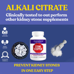 Moonstone Stone Stopper capsules closeup for easy daily kidney health support