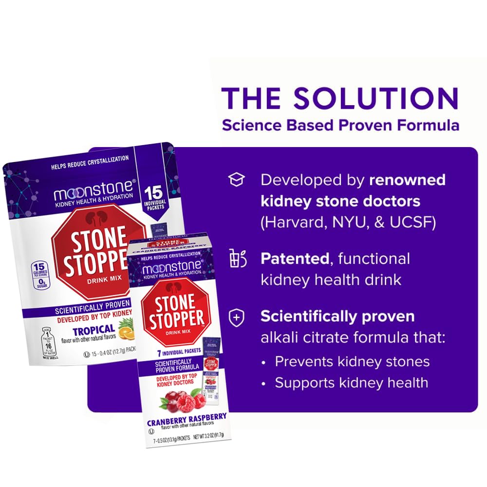Moonstone Stone Stopper Drink Mix being poured into a glass for hydration on the go