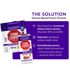 Moonstone Stone Stopper Drink Mix being poured into a glass for hydration on the go