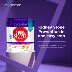 Moonstone Stone Stopper Drink Mix tropical packaging back view with ingredients overview