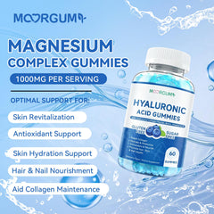 MOORGUMY Biotin Vitamins C and E gummies pack emphasizes high-potency nutrients for hair and skin.