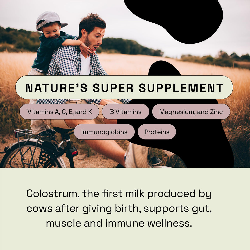 MOOVE Colostrum Powder from grass-fed Dutch cows in green pasture