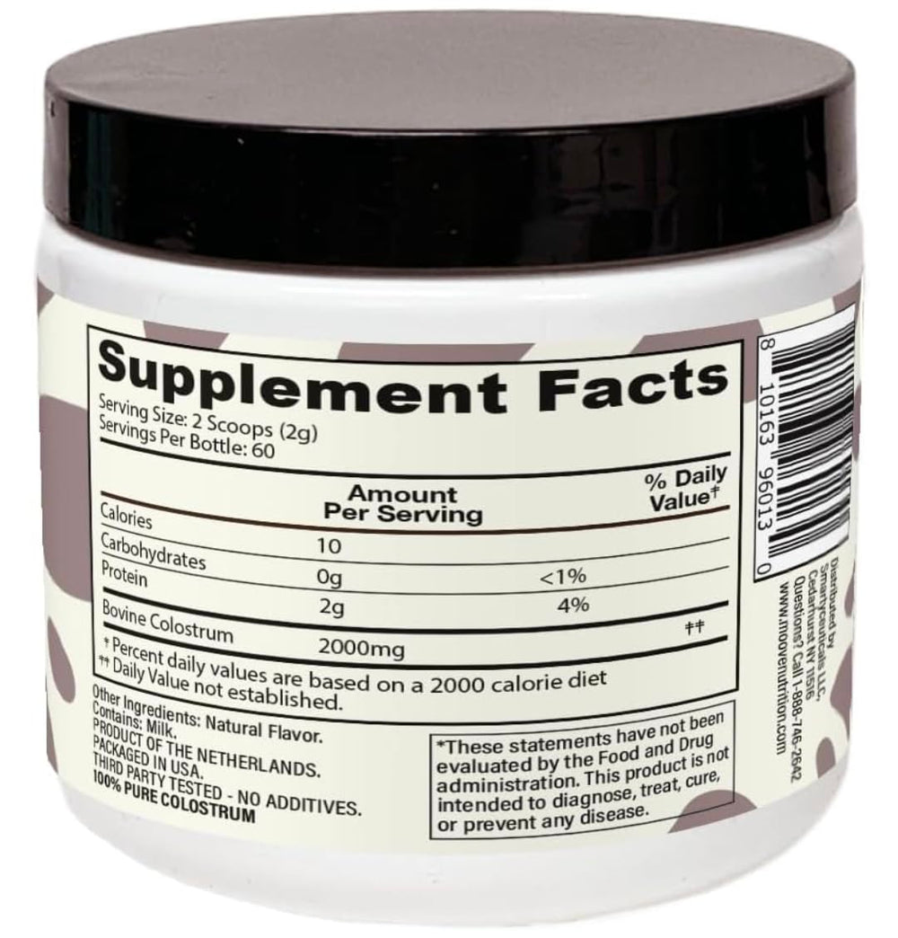 MOOVE clean-label vanilla colostrum powder with no fillers
