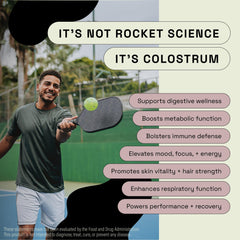 MOOVE grass-fed Dutch cows colostrum pack highlighting natural protein source