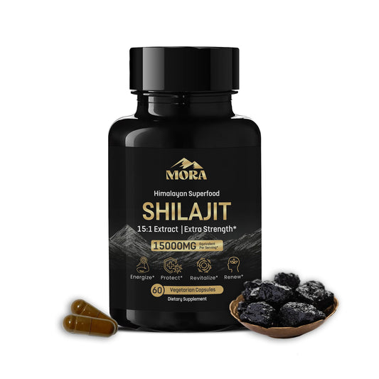 MORA IMPEX Well Being Mora Shilajit bottle supports daily energy.