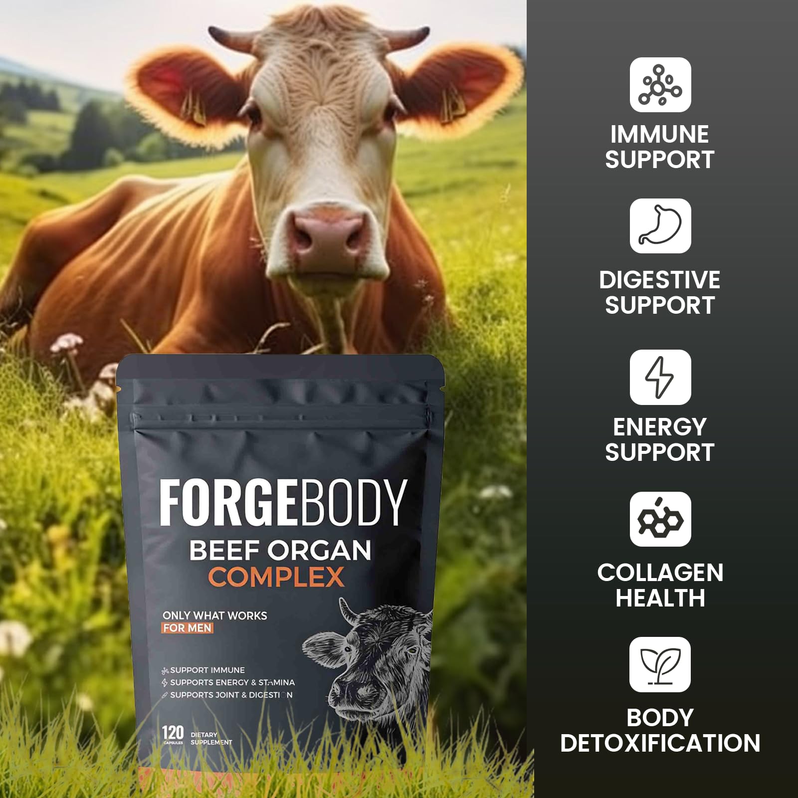 MORANDEE Forgebody bottle on wood surface, natural lifestyle preparation.