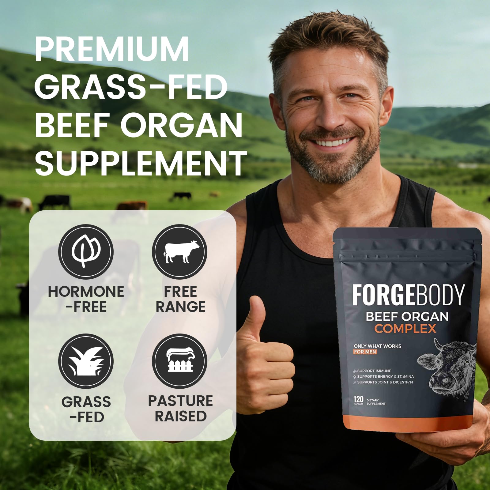 MORANDEE Forgebody capsules close-up, easy-to-swallow daily wellness support.