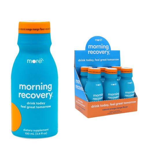 More Labs Morning Recovery DHM bottle for on-the-go hydration after drinking