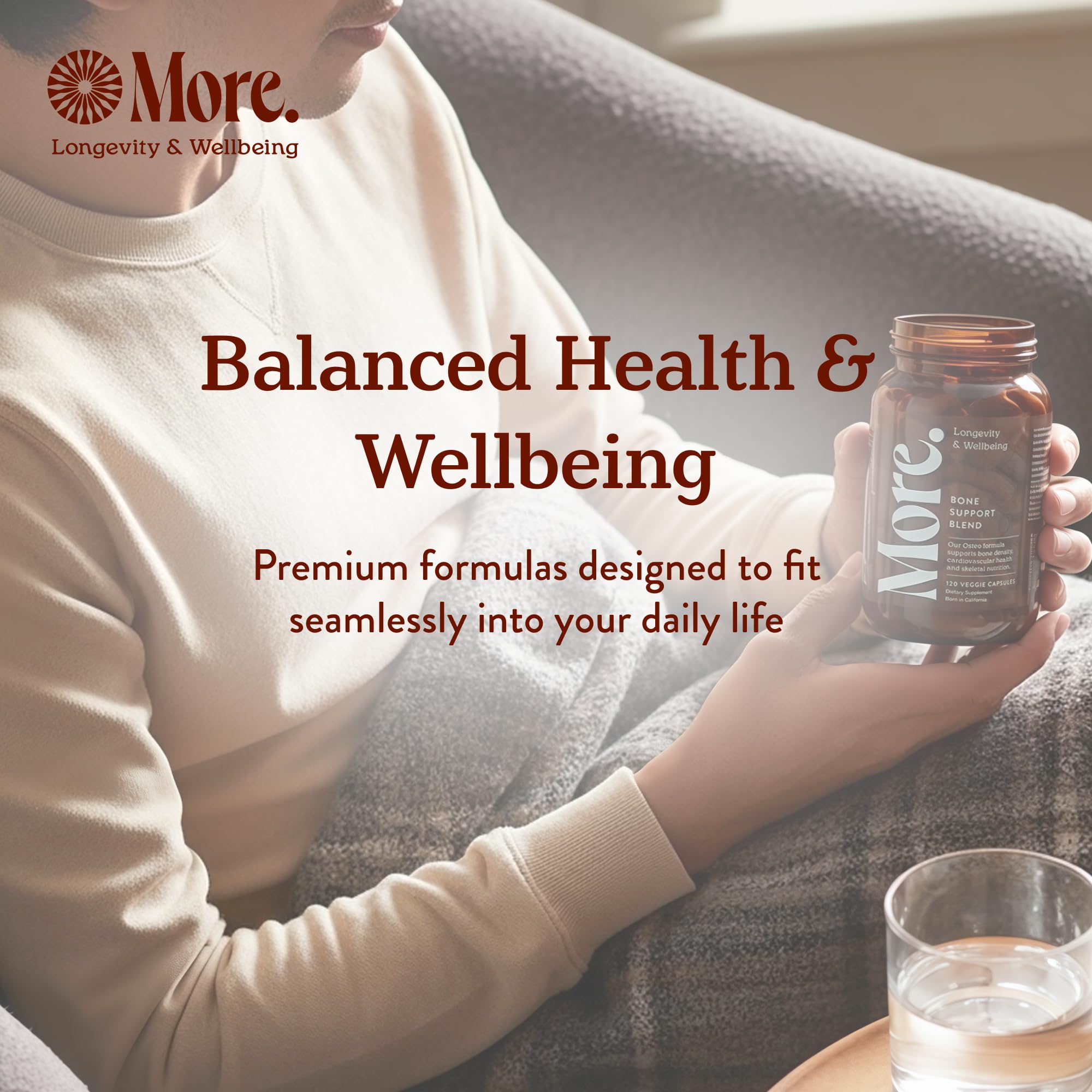 More Longevity Wellbeing third-party testing seal emphasizes safety and consistency.