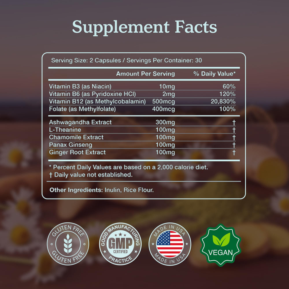 Label on More Chill Pill highlighting clean label and testing.