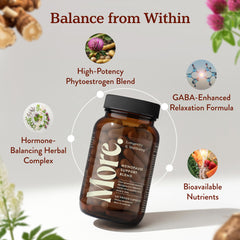More. Longevity & Wellbeing natural blend close-up with plant extracts