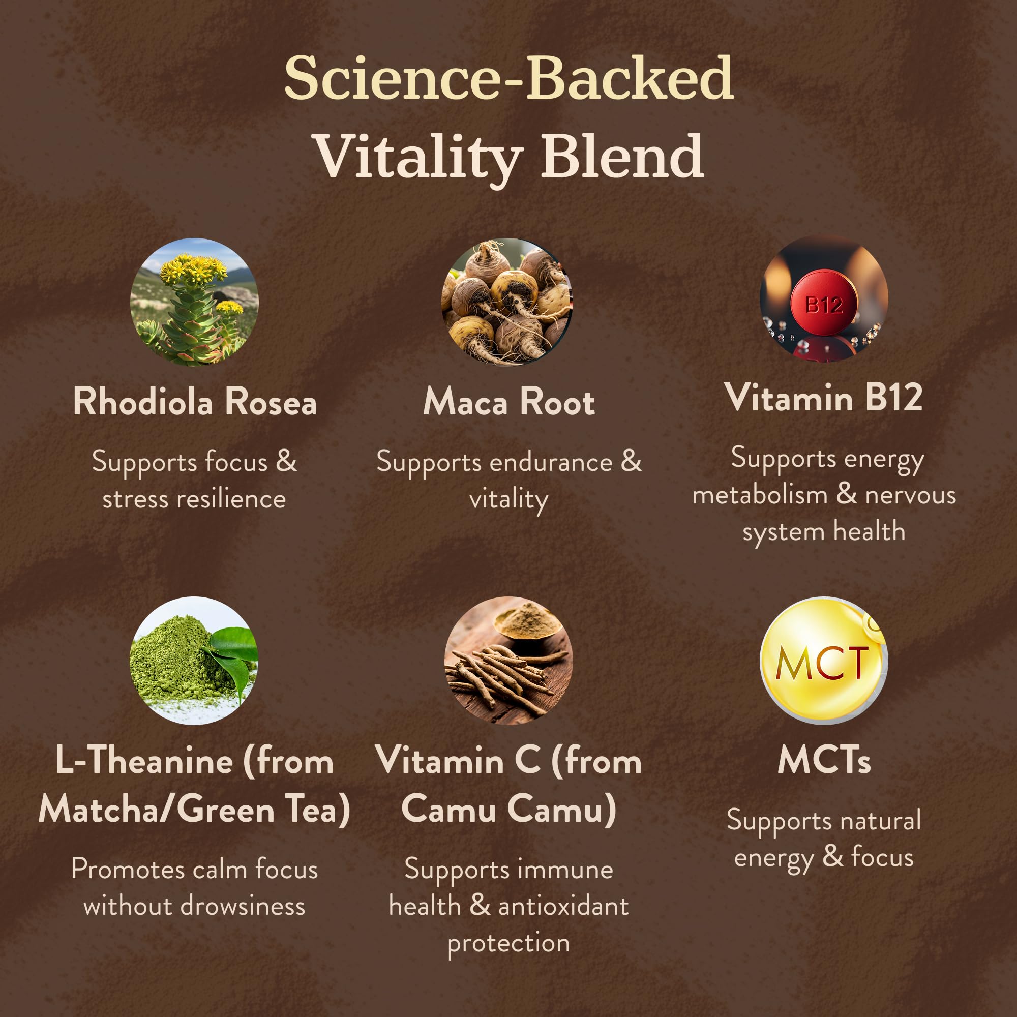 More Vitality Blend pour over glass of prepared drink