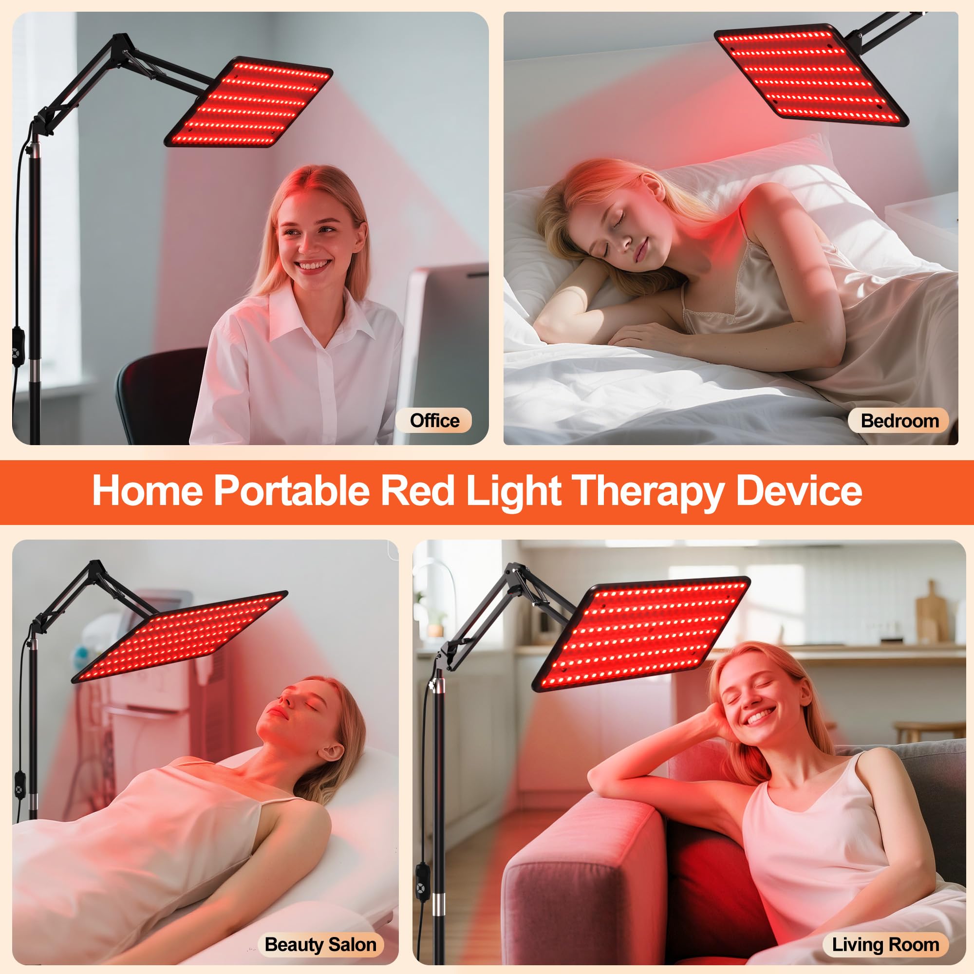 Morfone 660nm visible red light for surface-level treatment.
