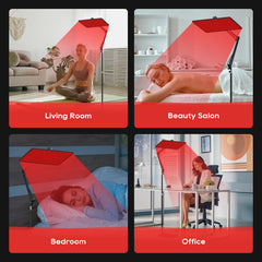 Morfone Advanced red-light lamp for full-body treatment during home wellness routines.