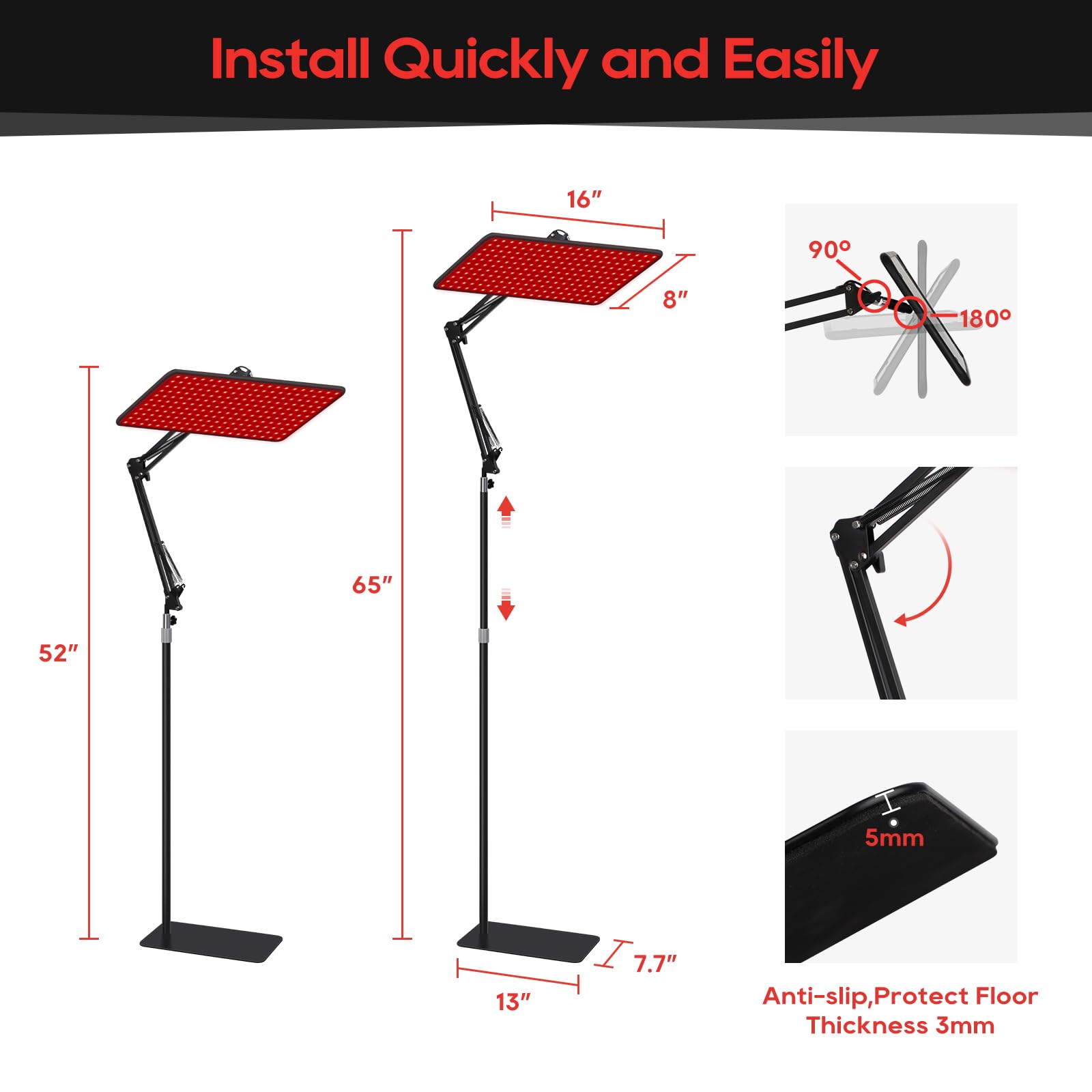 Morfone Advanced red-light lamp with protective glasses for safe sessions.