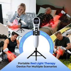Morfone dual-wavelength therapy for face and body with deep and surface coverage.