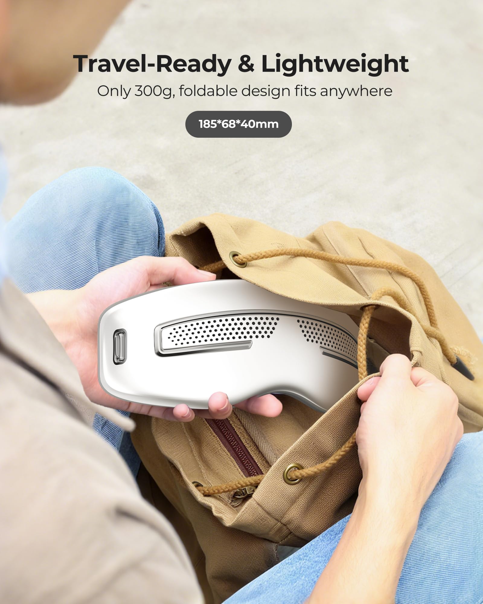 Morfone bluetooth music connects to calming tracks.