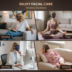 Morfone worn on the face during a relaxing treatment session.