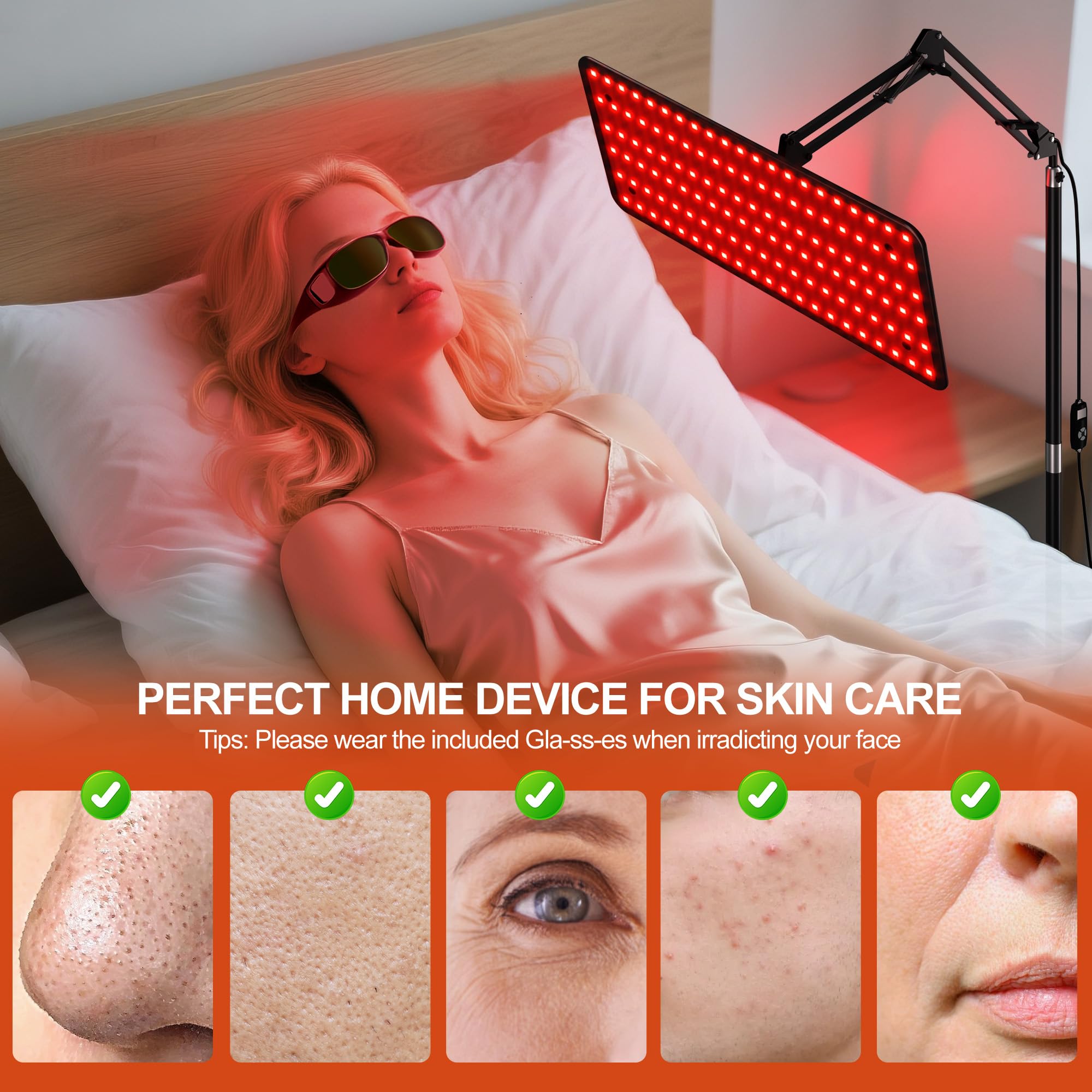Morfone tri-wavelength LED beads provide comprehensive skin and muscle care.