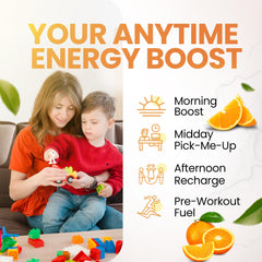 Morning Buzz orange-burst-drink-glass displaying a refreshing energy drink.