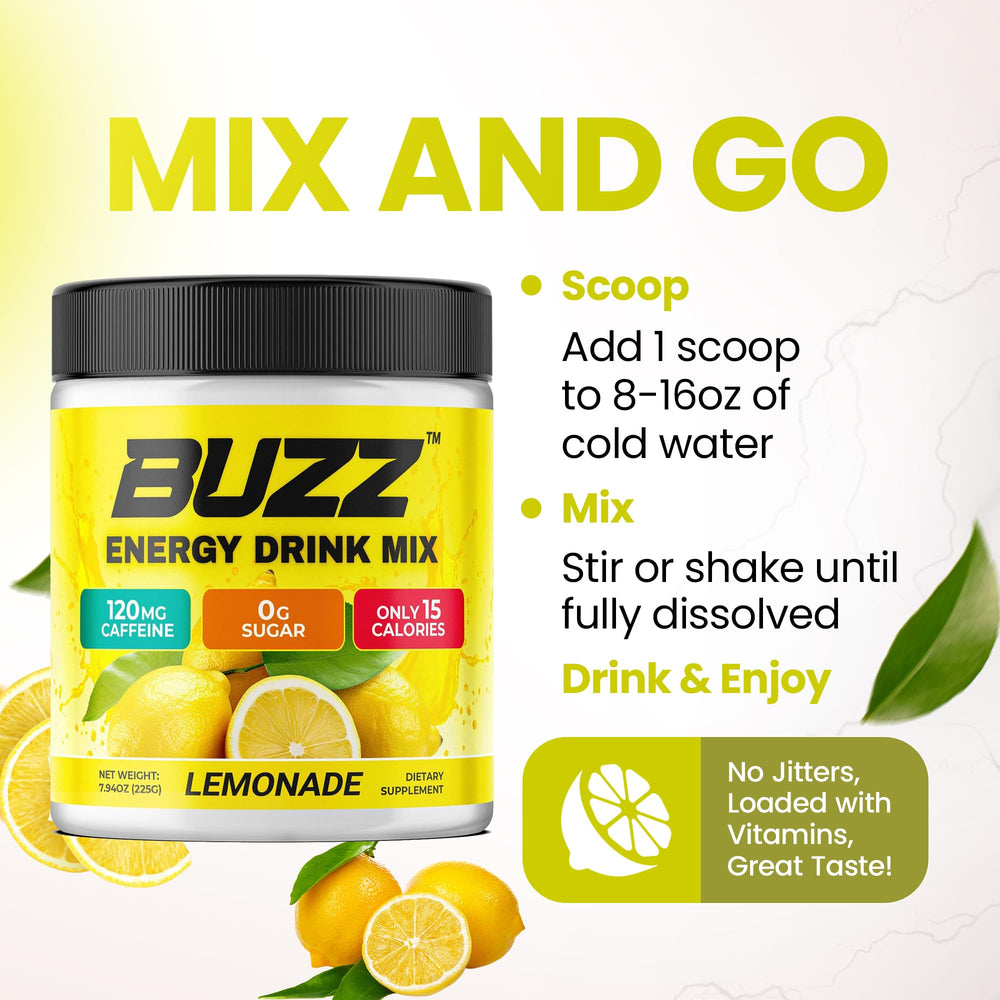 Morning Buzz Orange Drink Mix tub for bright citrus energy