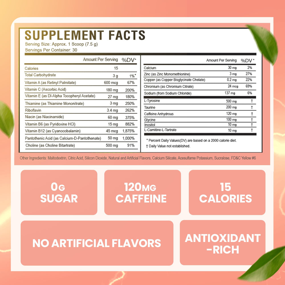 Morning Buzz scoop with water creates a quick energizing drink.
