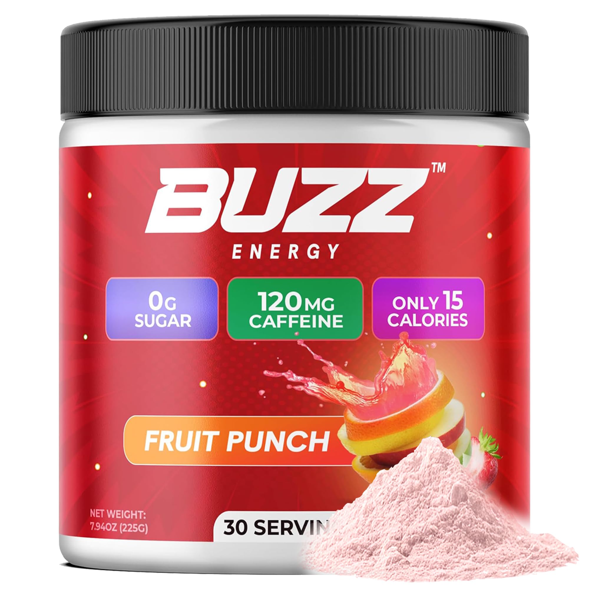 Morning Buzz compact tub and glass ready for workout session.