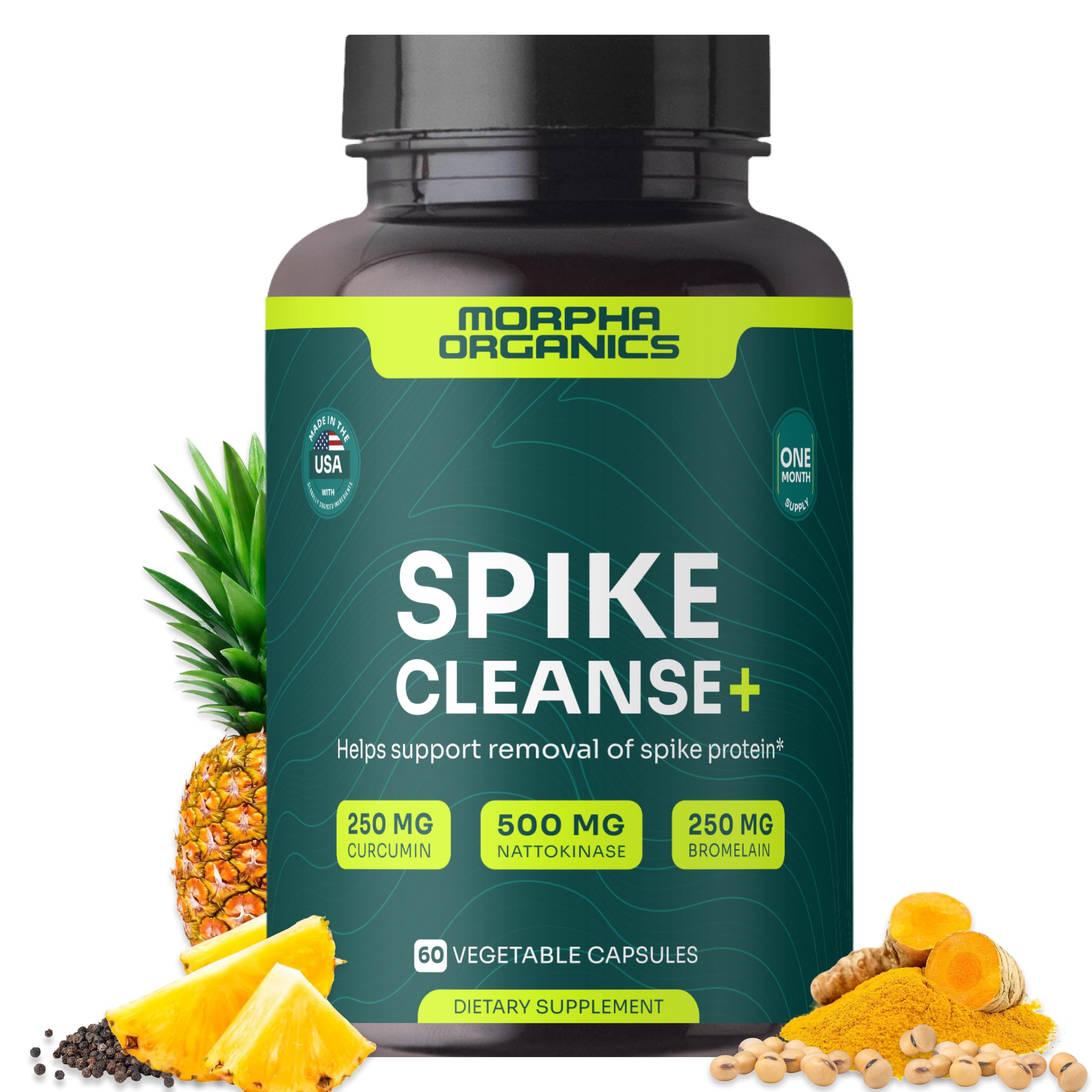 Morpha Organics Spike Detox bottle pour for easy daily detox support