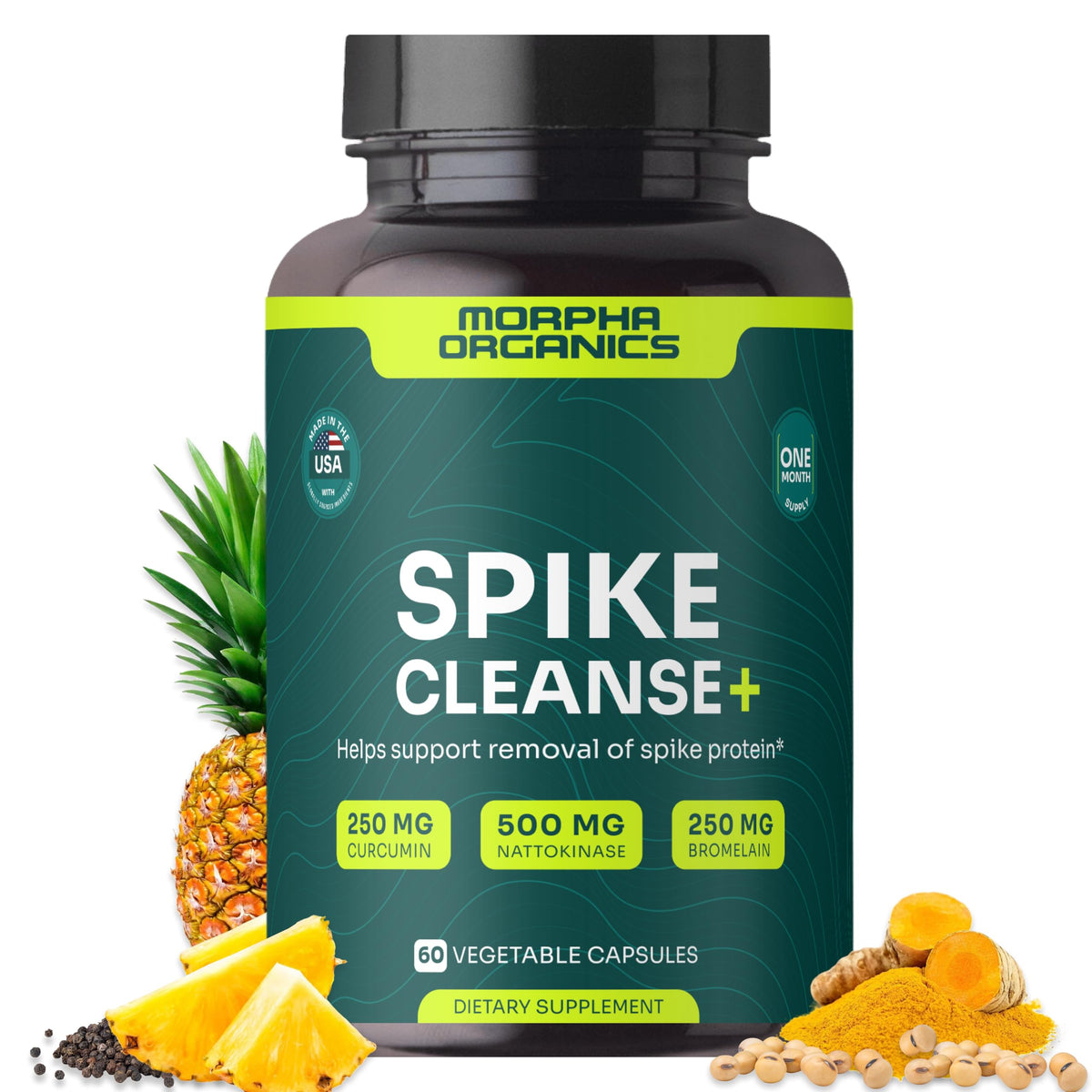 Morpha Organics Spike Detox bottle pour for easy daily detox support
