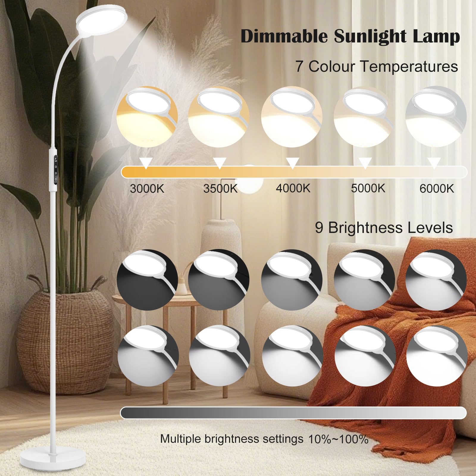 Morpholife 3-in-1 lamp—floor, desk, or clip-on.
