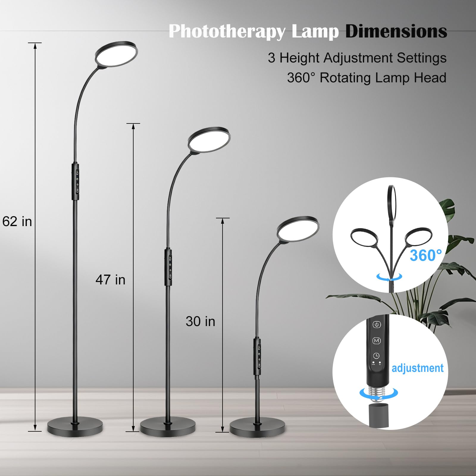 Morpholife UV-free lamp reduces glare and eye strain on overcast days.