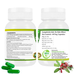Morsan Healthcare Sarpgandha 500mg extract capsules in close-up highlight potency