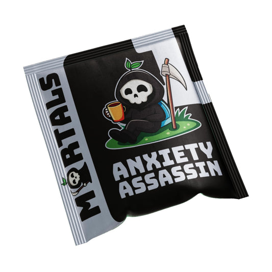 Mortals Mental Balance single-serve pouch ideal for on-the-go calm