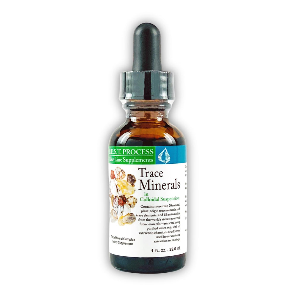 Morter HealthSystem trace minerals bottle with colloidal suspension for daily nourishment.