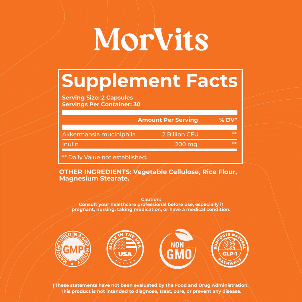 Morvits Akkermansia probiotic scene showing a gut health routine.