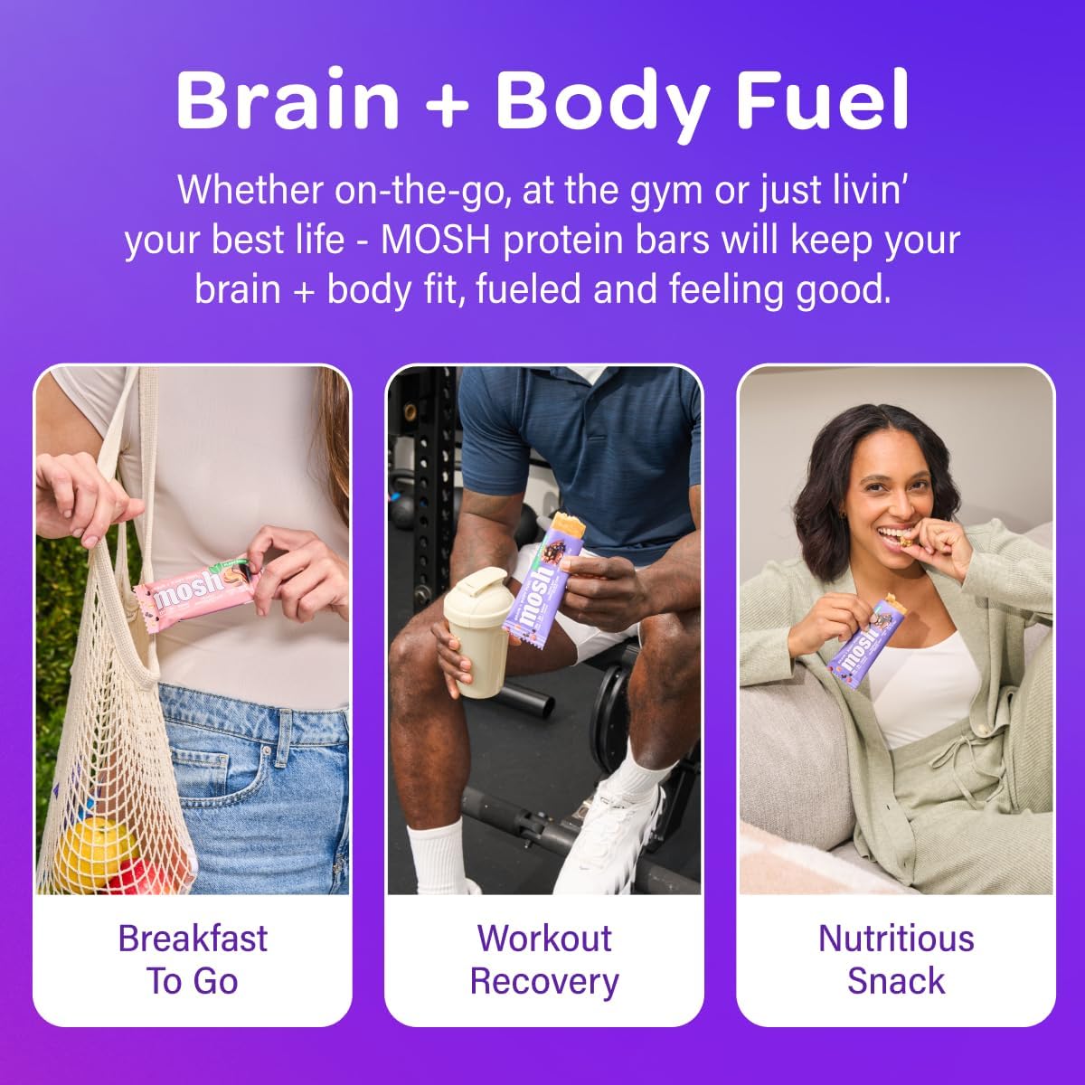 MOSH Lion Mane and Ashwagandha ingredients label highlights brain-friendly nutrients.