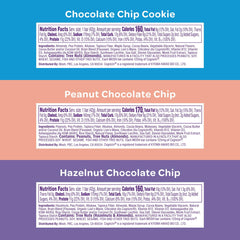 MOSH variety pack chocolate chip cookie bar close-up emphasizes rich flavor and plant-based protein.