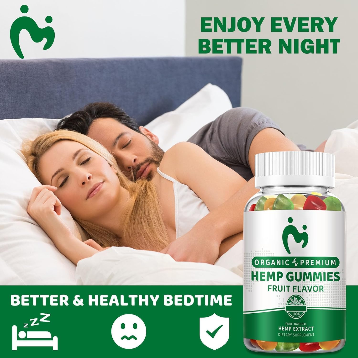 MOSRAY Hemp Gummies chew texture close-up emphasizes soft, natural pectin chew.