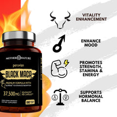 Cognitive clarity and endurance support from Mother Nature maca for demanding days.