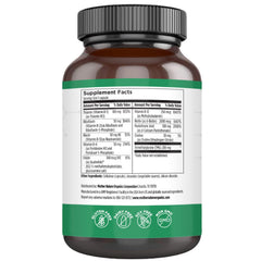 Mother Nature Organics Methylated B Complex capsules closeup highlighting high bioavailability vitamins