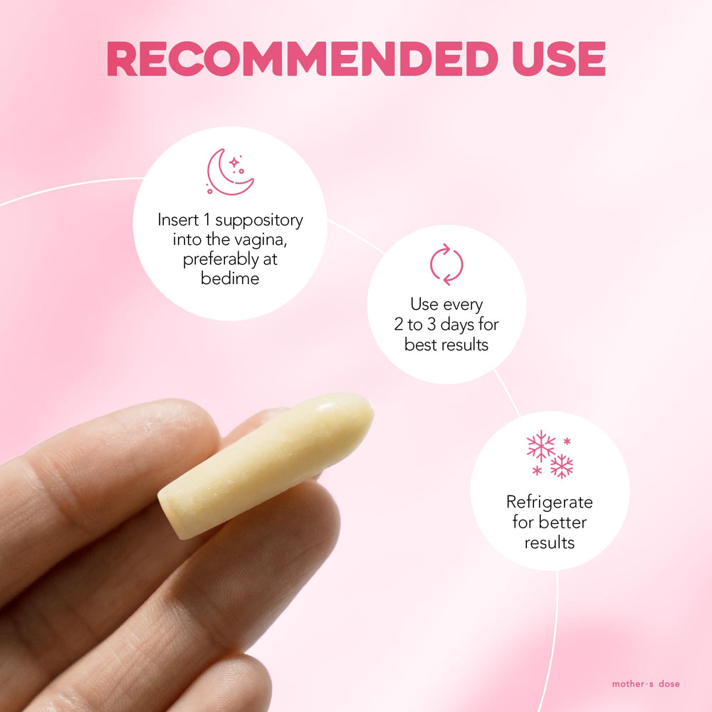 MOTHER'S DOSE hyaluronic acid suppository highlighting hydration